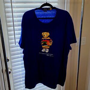 Classic Fit Polo Bear Men's Jersey T-Shirt - Blue